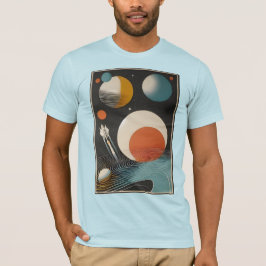 Rymdåldern i mitten av århundradet Art Galaxy Våga T Shirt