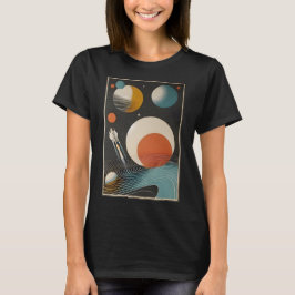 Rymdåldern i mitten av århundradet Art Galaxy Våga T Shirt