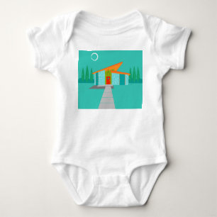 Rymdåldern Tecknad Baby Creeper Bodykostym Tee