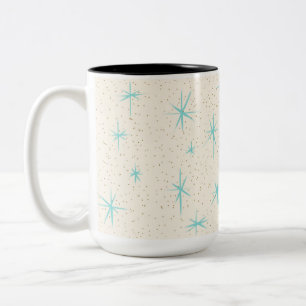 Rymdåldern turkos Starburdus two Tone Mugg