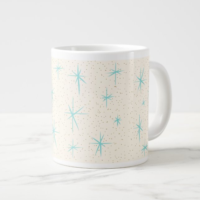 Rymdåldern turkos Starburkar Jumbo Mugg (Framsida höger)