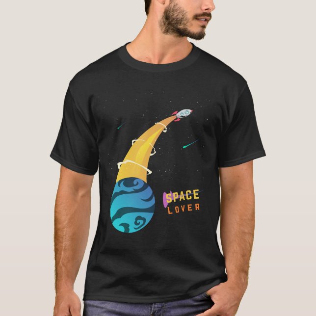 Rymdälskare | Rymdutforskare T Shirt (Framsida)