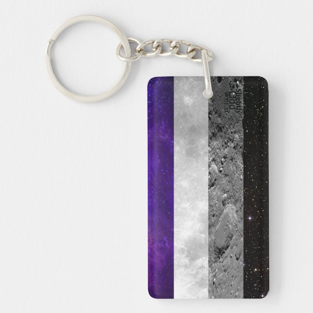 Rymdasticitet/ asymmetriskt Pride/ galaxi/ astrono Nyckelring (Framsidan)