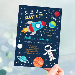 Rymdastronaut Blast från födelsedag Inbjudningar