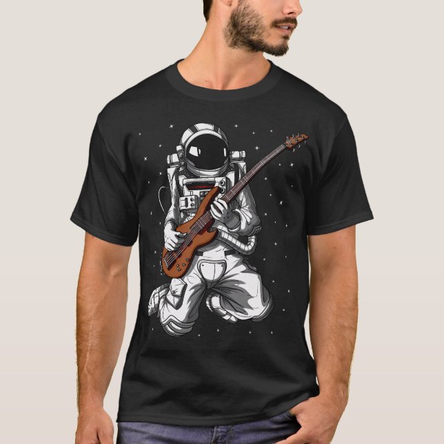 Rymdastronaut Elbasist T Shirt (Framsida)