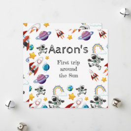 Rymdastronaut första Födelsedagsfest inbjudan