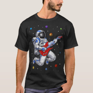 Rymdastronaut som spelar gitarr t shirt
