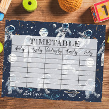 Rymdastronauter Stjärnor & Planeter Barnens Tidssc