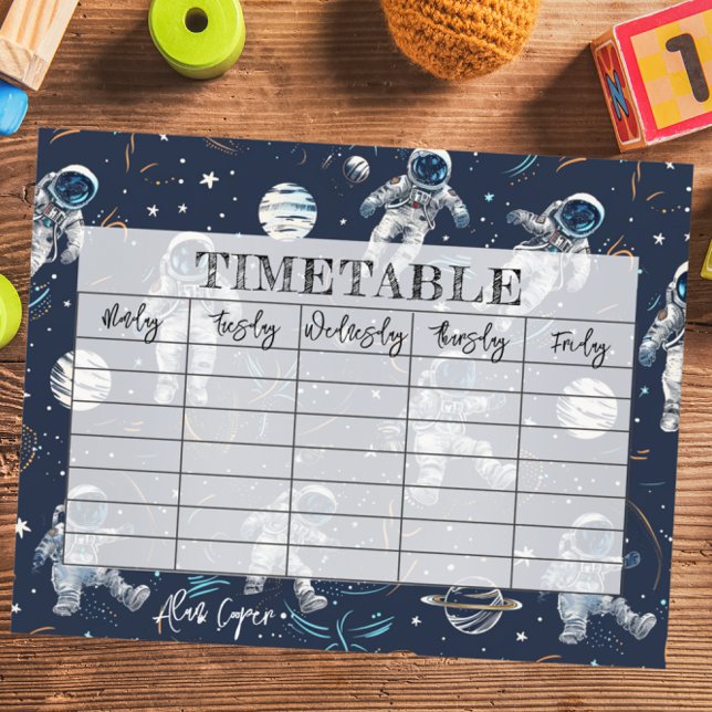 Rymdastronauter Stjärnor & Planeter Barnens Tidssc (Skapare uppladdad)