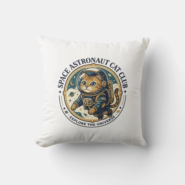 Rymdastronautkatt Pappa Presentidé - Rymdastronaut Kudde (Framsida)