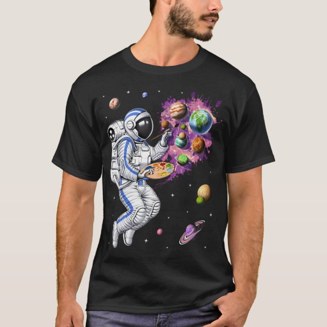 Rymdastronautmålare T Shirt (Framsida)