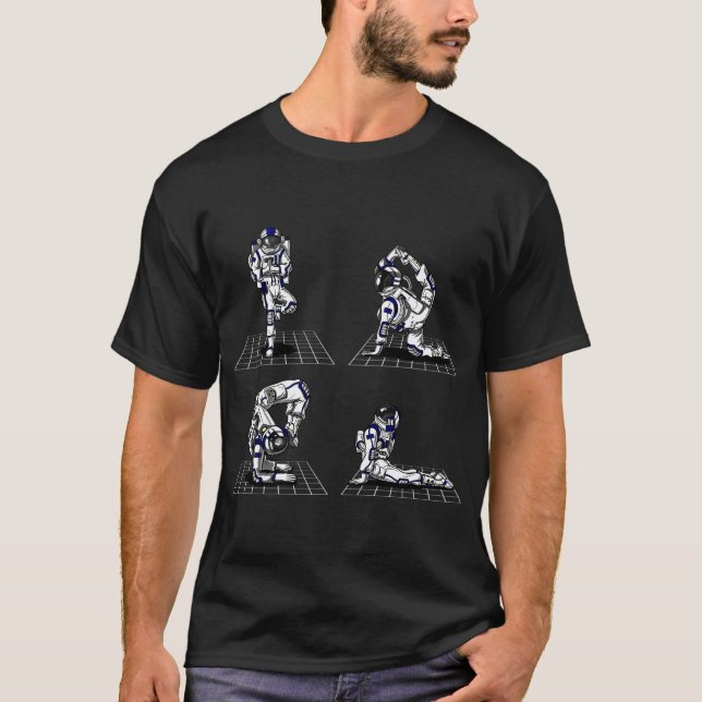Rymdastronautyoga T Shirt (Framsida)