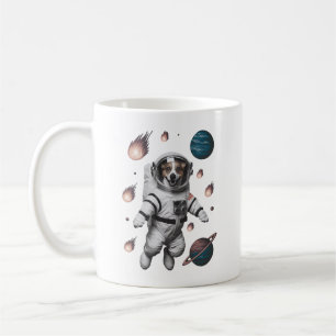 Rymdäventyr med en hundastronaut kaffemugg