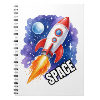 Rymdäventyrsaffisch | Äventyr väntar bland Anteckningsbok