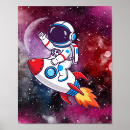Rymdäventyrsväggkonst för barn poster