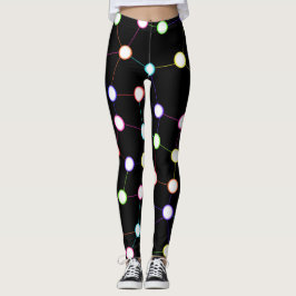 Rymdbalkar i Ljus Leggings