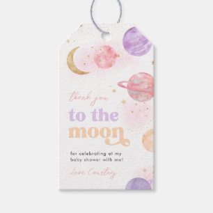 Rymdbarn Babyshower Presentkort Presentetikett