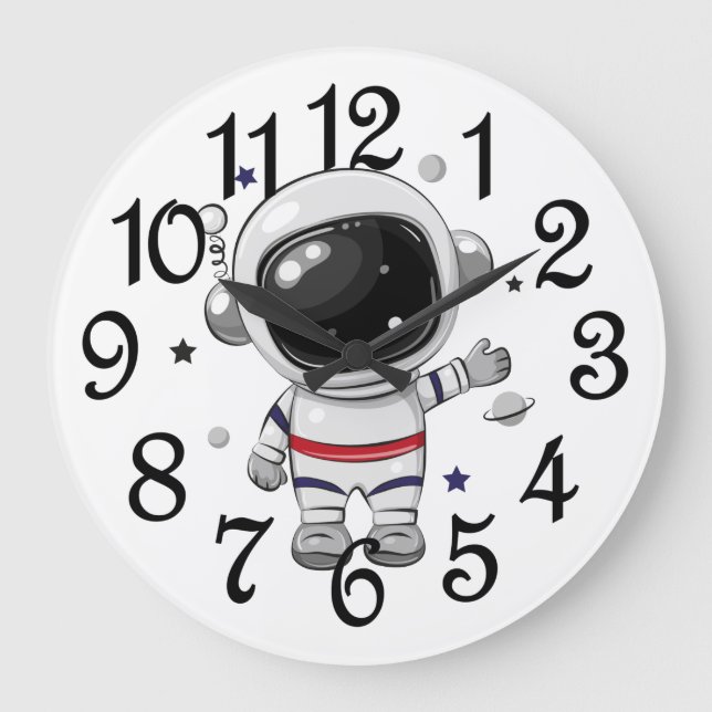 Rymdbarnastronaut  stor klocka (Framsida)