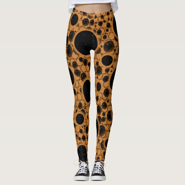 Rymdbubblor - Bronze Leggings (Framsida)