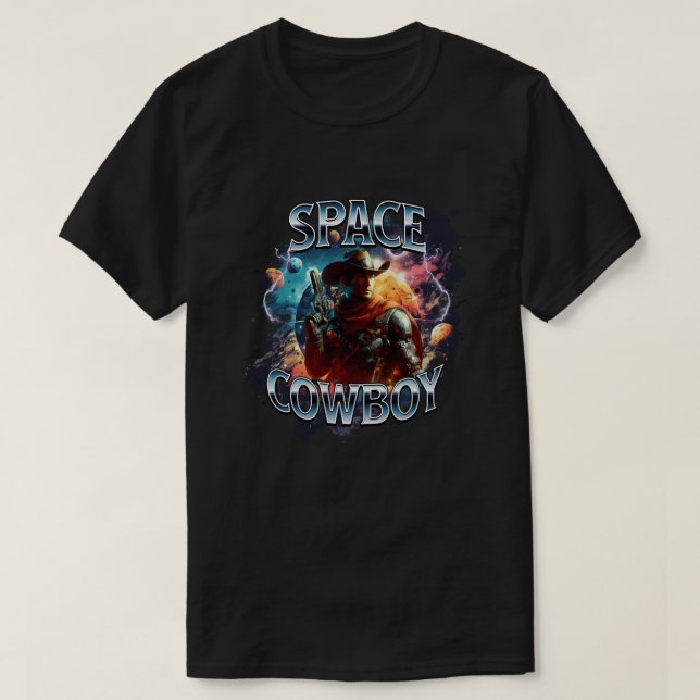 Rymdcowboy i yttre rymden t shirt (Design framsida)