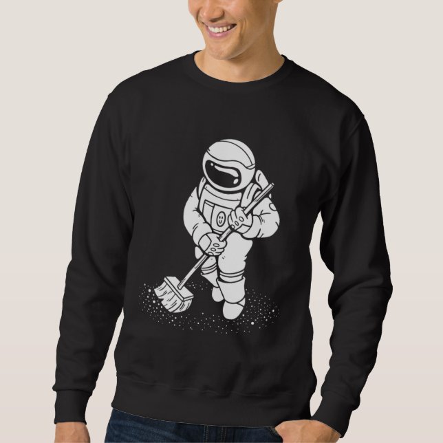 Rymddammastronaut Lång Ärmad Tröja (Framsida)