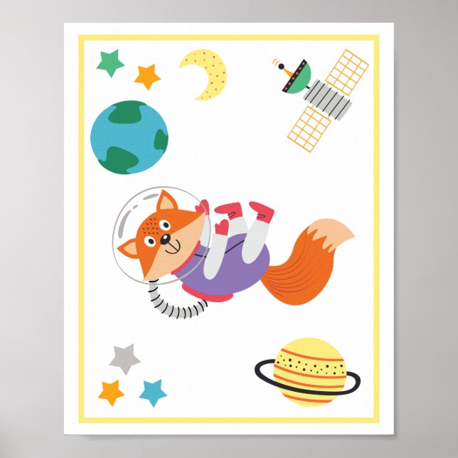 Rymddjur Konsttryck Koala Poster (Framsidan)