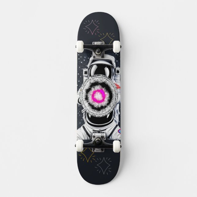 Rymddräkter Mini Skateboard Bräda 18,5 Cm (Framsida)