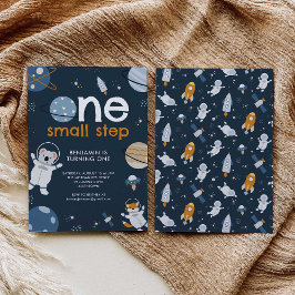 Rymden 1:a födelsedagspartiets inbjudan tema