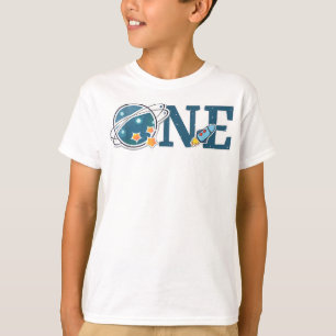 Rymden 1 Åldersdagsgrafik 1:a födelsedag T Shirt