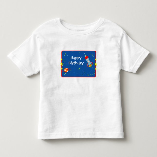Rymden 1 Birthday T-Shirt (Framsida)