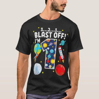 Rymden 321 Ålder vid avstigning 1 Födelsedag Party T Shirt
