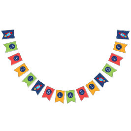 Rymden 3 2 1 Blast av banderoll Vimplar