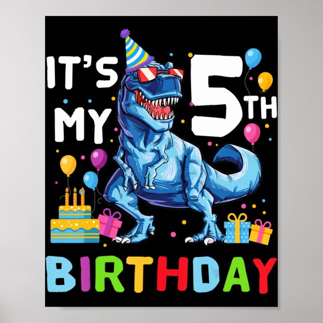 Rymden 5 år gamla Boys Planets 5:e födelsedag Poster (Framsidan)