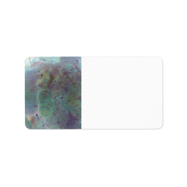 Rymden. Adressetikett (Framsidan)