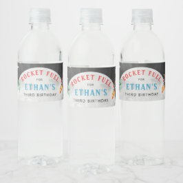 Rymden Alien Birthday Vattenflaska Labels Vattenflaskor Etikett