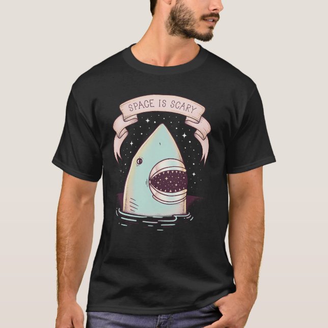 Rymden är läskig t shirt (Framsida)