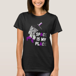 Rymden är min Ställe Galaxy Astronaut Asexuellt Ac T Shirt