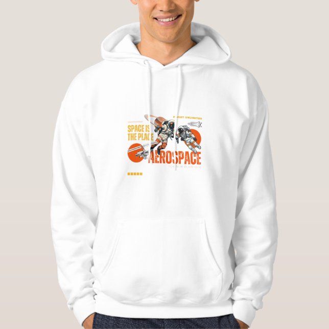 Rymden är Ställe Hoodie. Hoodie (Framsida)
