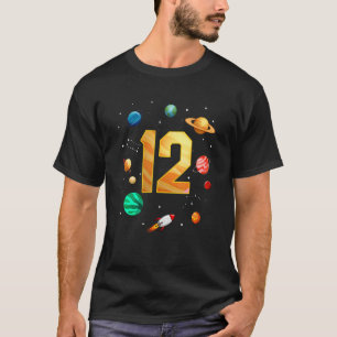 Rymden Astronaut 12:e Birthday Boy 12-årig Ol T Shirt