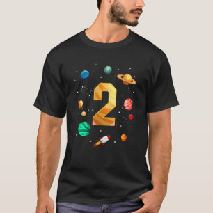 Rymden Astronaut 2:a födelsedag 2 år gammal T Shirt