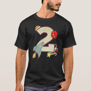 Rymden Astronaut 2:a födelsedag 2 år gammal T Shirt