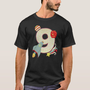Rymden Astronaut 9:e födelsedag 9 år gammal T Shirt