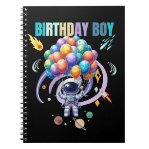 Rymden Astronaut Birthday Boy Anteckningsbok