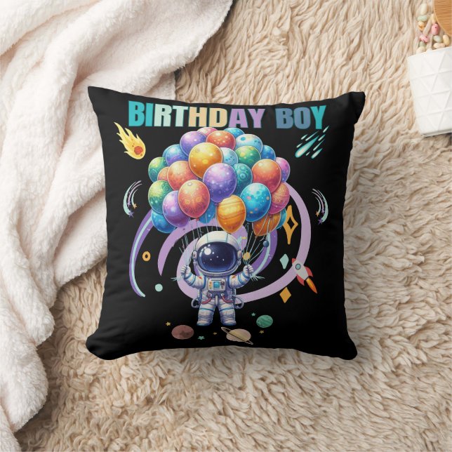 Rymden Astronaut Birthday Boy Kudde (Filt)