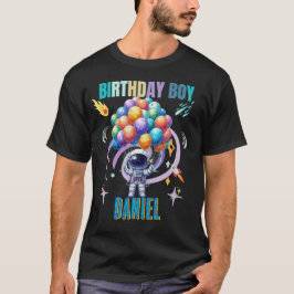 Rymden Astronaut Birthday Boy T Shirt