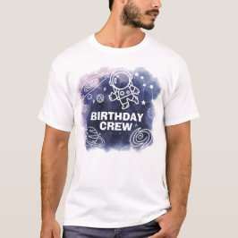 Rymden Astronaut Birthday Crew Pappa T Shirt