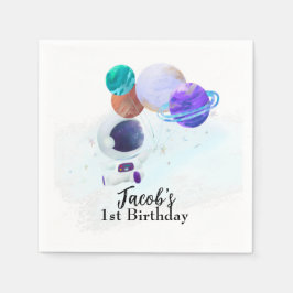 Rymden Astronaut Birthday Pappersservett