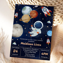 Rymden Astronaut Boy Baby Shower Party
