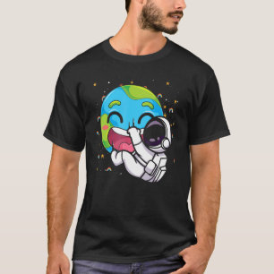 Rymden Astronaut Earth Universe Astronomy Pla T Shirt