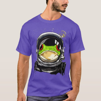 Rymden Astronaut Frog Animal Ansikte Frog Älskare T Shirt